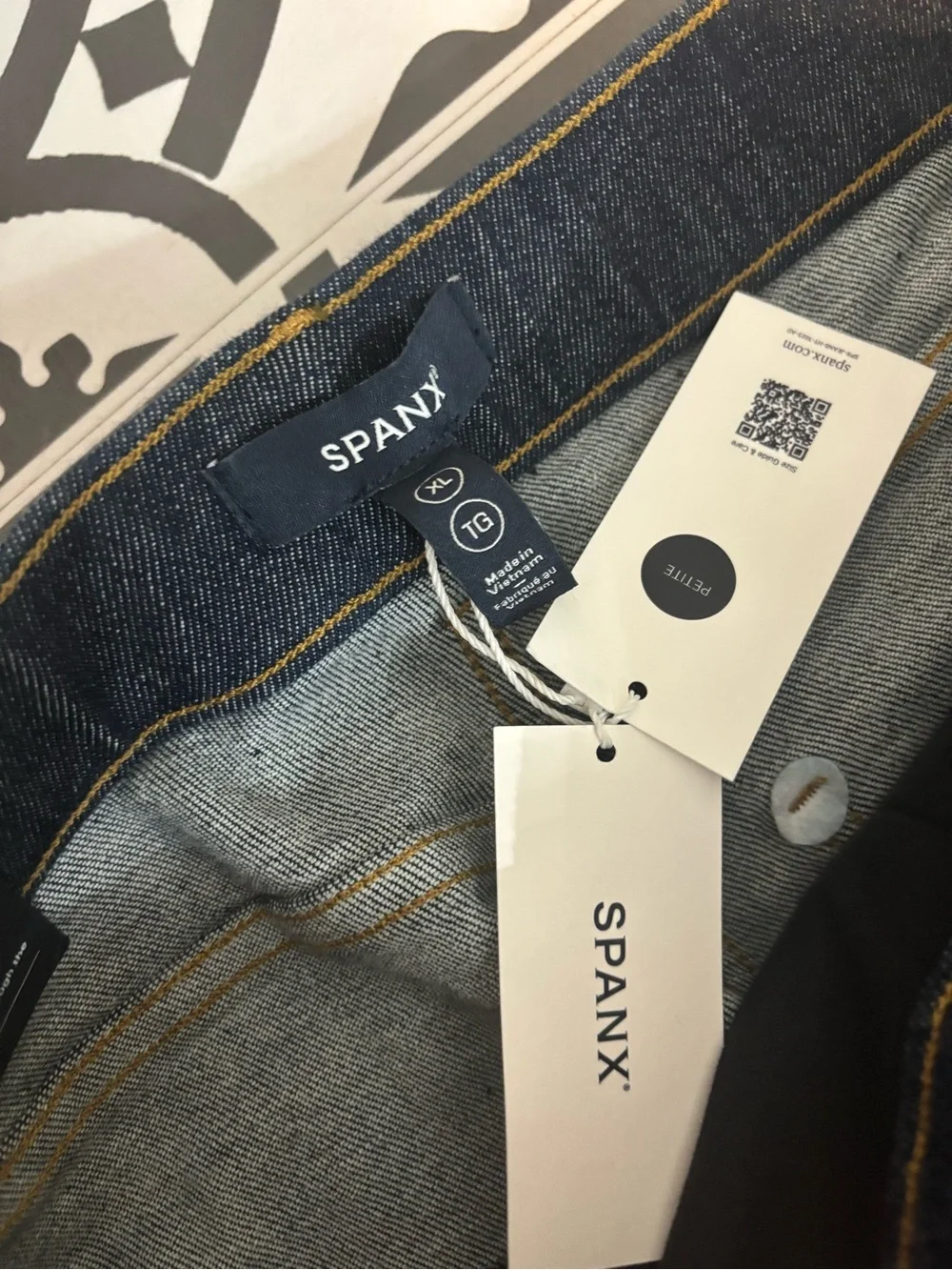 SPANX Dark Indigo Wide-Leg Jeans